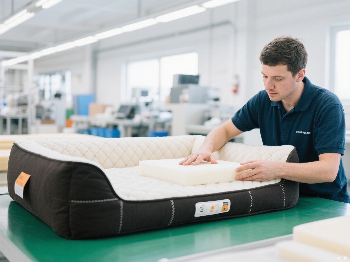 Quality inspection of an orthopedic dog bed